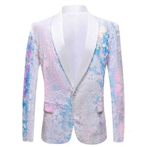 New- Medium The "Angelo" Sequin Slim Fit Blazer Suit Jacket